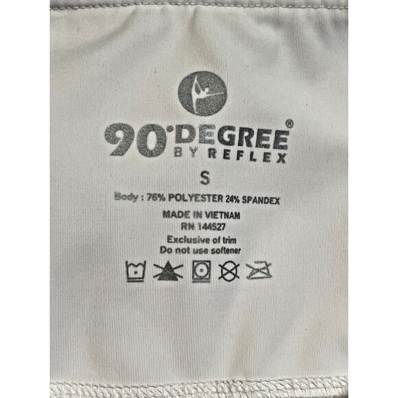 90 Degree By Reflex White High Waisted Tummy Control 22" Capri SIZE-SMALL - Picture 2 of 4